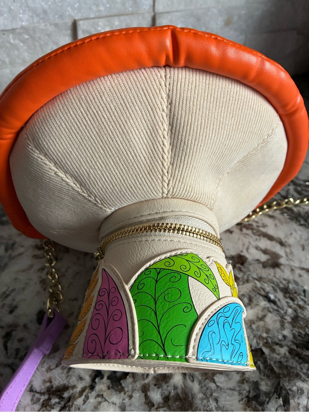 Stitch Shoppe x Disney Alice in Wonderland Caterpillar Mushroom Crossbody Bag - Picture 3 of 12
